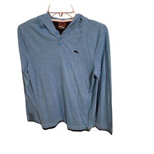 Hawk Blue Hooded Long Sleeve Top